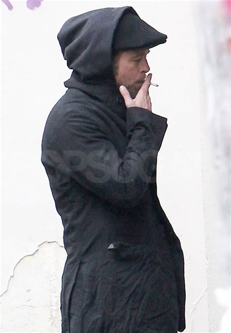 Pictures Of Brad Pitt Smoking In Paris Popsugar Celebrity