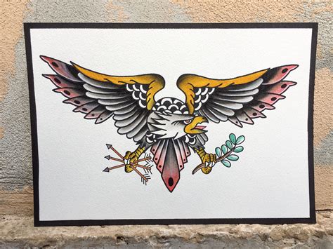 Eagle Illustration Tatuaggi Old School Instagram Foto