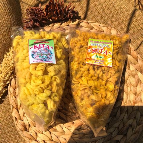 Jual Kerupuk Makaroni Spiral Ukuran Besar Cemilan Asin Pedas Makaroni