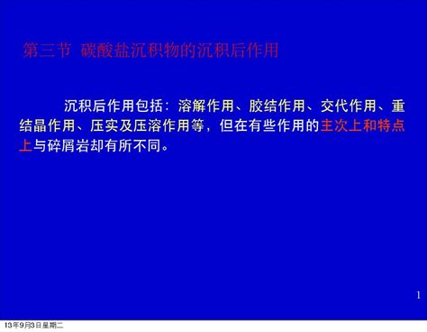 第六讲 碳酸盐沉积物的沉积后作用1word文档在线阅读与下载无忧文档