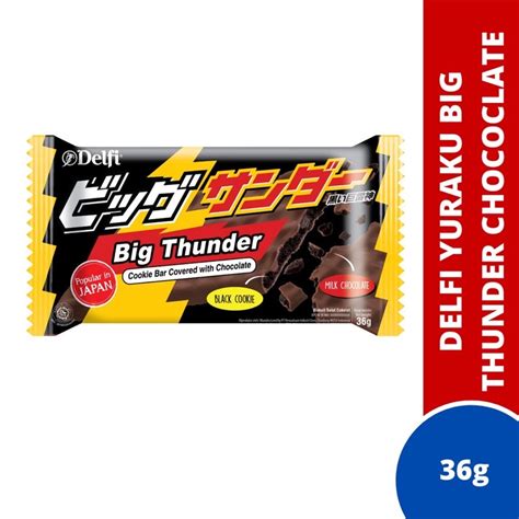 Delfi Yuraku Big Thunder Chocolate 36g Shopee Malaysia