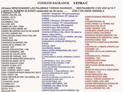 Lista Completa De C Digos Sagrados Ef C Digos Sagrados Codigos