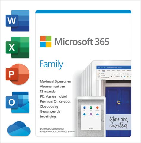 Microsoft 365 Family Subscription 1 Year EN - Coolblue - Before 23:59 ...