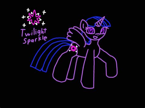 Neon Twilight Sparkle Doodle By Surge 64 On Deviantart