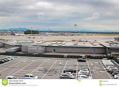 Milan Malpensa International Airport Editorial Image Image Of Aerial