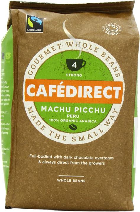 Cafédirect Fairtrade Machu Picchu Organic Whole Beans Coffee 227g Pack