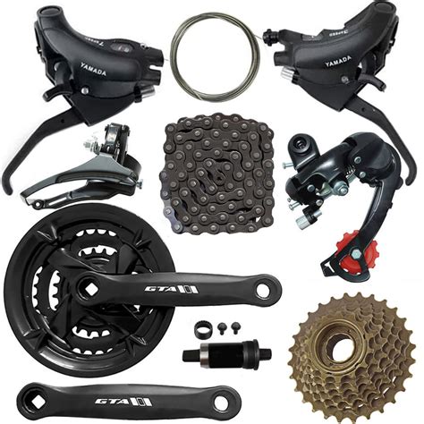 Kit Rela O Bike Marchas V Rapdfire Pedivela Cambios Catraca Corrente