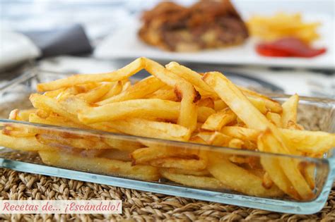 Receta Para Patatas Fritas Crujientes Por Fuera Y Tiernas Por Dentro