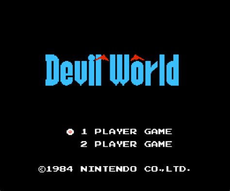 Jeux - Devil World - Présentation du jeu