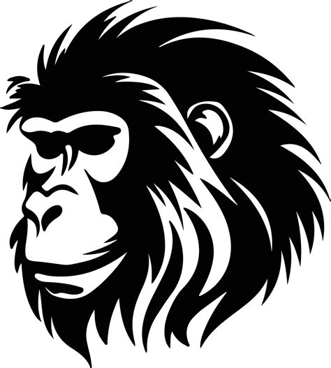 Baboon Silhouette Portrait 38495194 Vector Art At Vecteezy