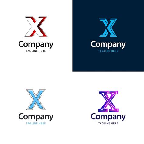 Diseño De Paquete De Logotipo Grande De Letra X Diseño De Logotipos Creativos Y Modernos Para Su