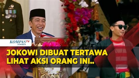 Jokowi Tertawa Saksikan Pemenang Kostum Terbaik Dengan Peci Madura