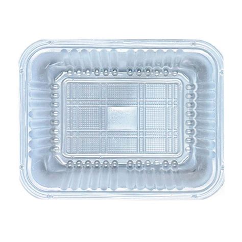 Bandeja Plastica Descartable Rectangular Con Tapa 103 PP Apta