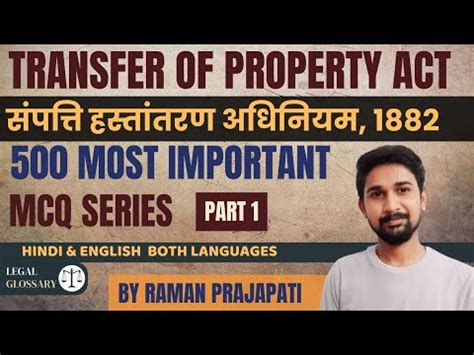 Transfer Of Property Act Mcq Mcq