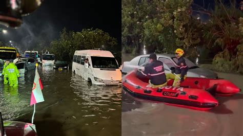 Estas son las imágenes más impactantes de la inundación en la autopista