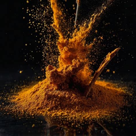 Cinnamon Sticks And Powder On Black Background Premium Ai Generated Image