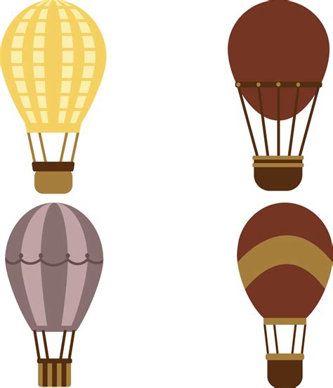 Hot Air Balloon Isolated On White Background For Design Decoration And Illustration Vector Pro