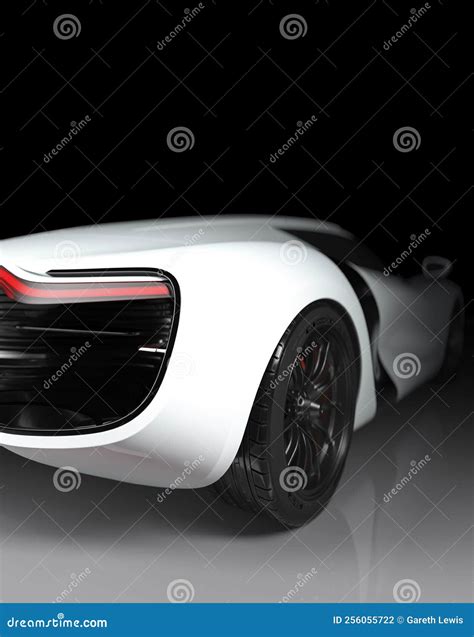 White Generic SUV Car On White Background Side View With Isolated Path