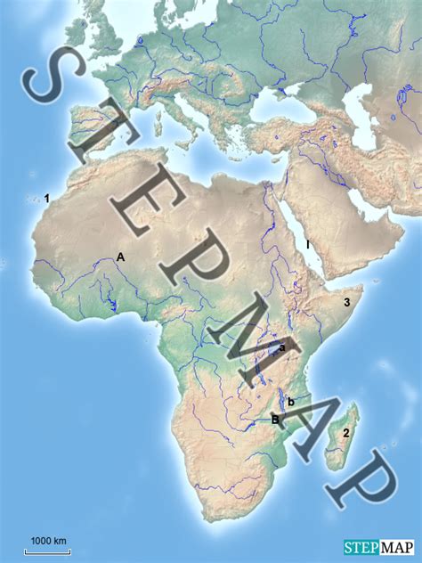 Stepmap Physische Karte Afrika Landkarte F R Afrika