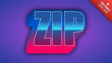 Zip D Estilo Los A Os Retro Y Vintage Generador De Efectos De Texto