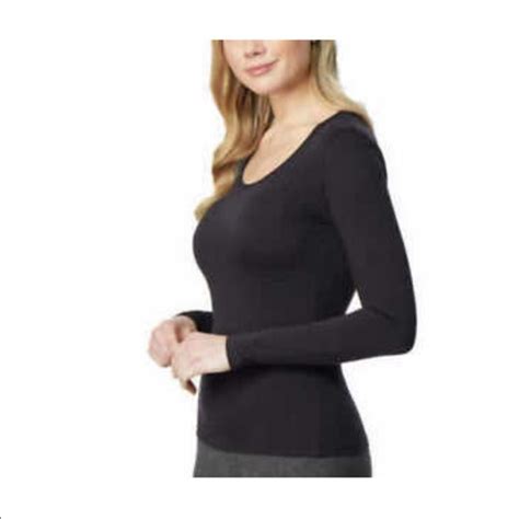 32 Degrees Tops 32 Degree Cozy Heat Top Women Xs Black Long Sleeve Scoop Neck Extra Warm