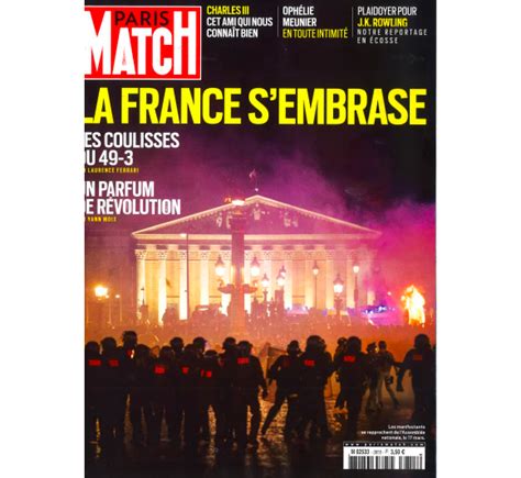 Photo Couverture De Paris Match Du Jeudi 23 Mars 2023 Purepeople