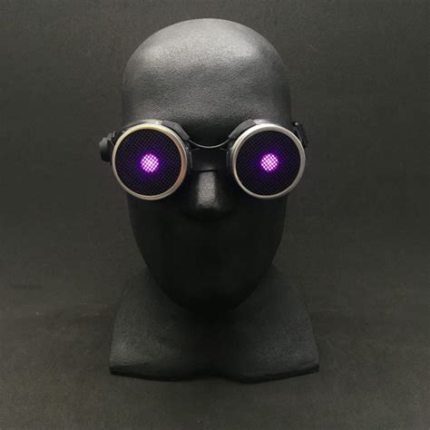 Очки Гогглы с фиолетовой подсветкой Steampunk, очки стимпанк - купить ...