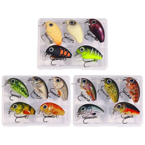 Pcs G Cm Mini Wobblers Crankbait Fishing Lure Set Artificial Bait