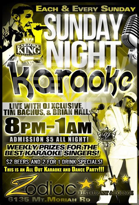 Sunday Funday: Karaoke & Dance Party at Zodiac Lounge | NDNCROWD | NDLoop