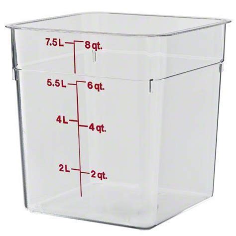 Cambro 8sfscw 135 8 Qt Polycarbonate Food Storage Container Camwear