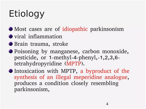 Pathophysiology Of Parkinsons Disease Ppt