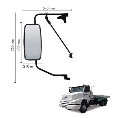 Espelho Retrovisor Hpn 1620 Convexo 2000 Em Diante Bifocal Submarino