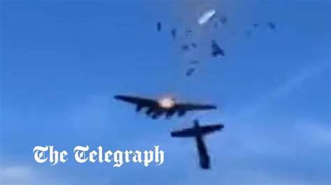 Moment Two Planes Collide Mid Air During Dallas Air Show The Global