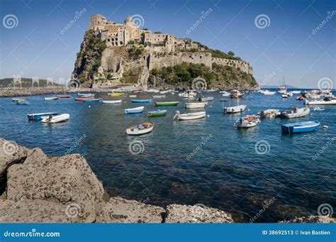 Aragonese Castle On Ischia Island Italy Stock Image Image Of