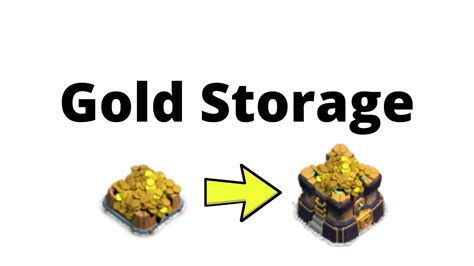 Gold Storage Level 1 And Max Level Clash Of Clans Coc Youtube