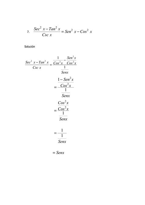 Identidades Trigonometricas Pdf