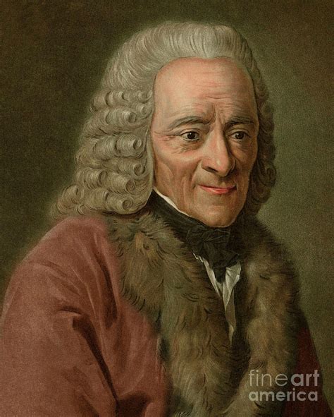 Portrait Of Voltaire Francois Marie Arouet Painting By Pierre Michel