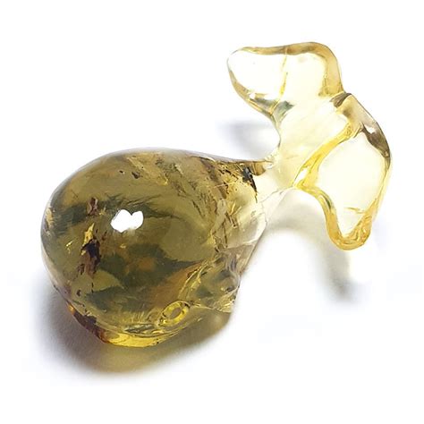 Excellent Whale Amber Figurine Dominican Amber Handcrafted Amber Amber