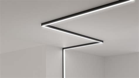 Perfil Led Sobrepor 28mm 20w Preto Fonte Integrada Giamar