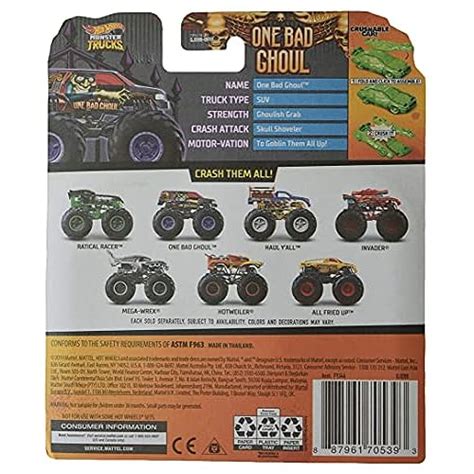 Snapklik Hot Wheels Monster Trucks One Bad Ghoul