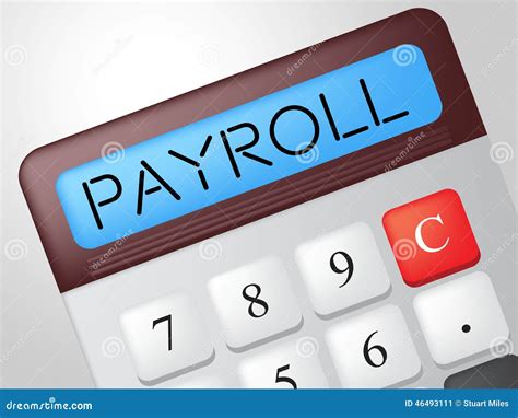 Payroll Calculator Shows Earns Payday and Salaries Stock Illustration ...