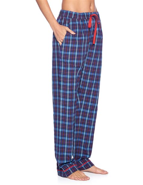 Lands End Mens Flannel Pajama Pants Navy Ivory Founders Plaid Tall