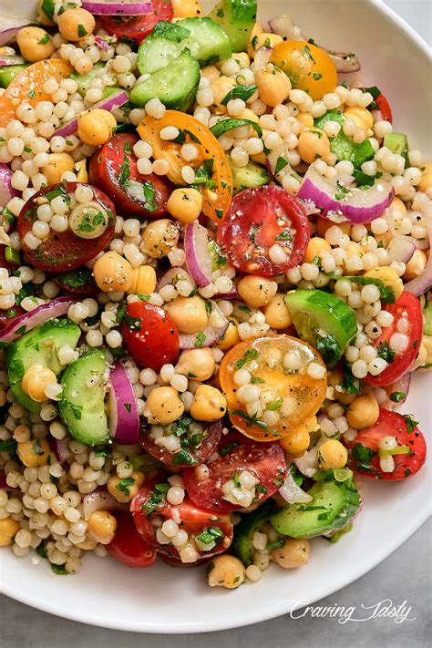 Israeli Couscous Salad Craving Tasty