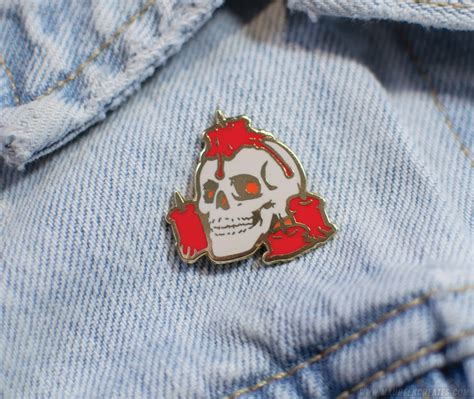 Skull Enamel Pin Maureen Creates