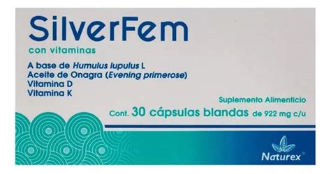 Silverfem Con Vitaminas Naturex Cont 30 Cáps De 922mg C u Sabor Sin Sabor