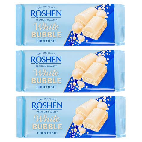 Buy 3 Bars Of Roshen Aerated Bubble Chocolate White Caramel Milk Or