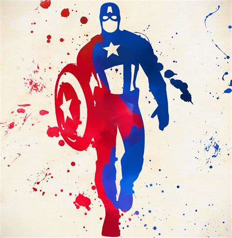 Captain America Watercolor At Explore Collection