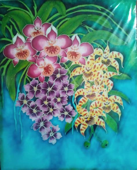 Orchid Silk painting - Sarawak Craft Council