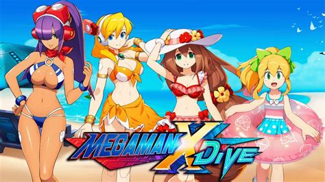 Mega Man X Dive Summer Vacation In Swimsuit With Roll Other Girls