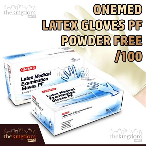 Jual Onemed Latex Gloves Pf 100 Glove Sarung Tangan Disposable Handscoon Powder Free Shopee